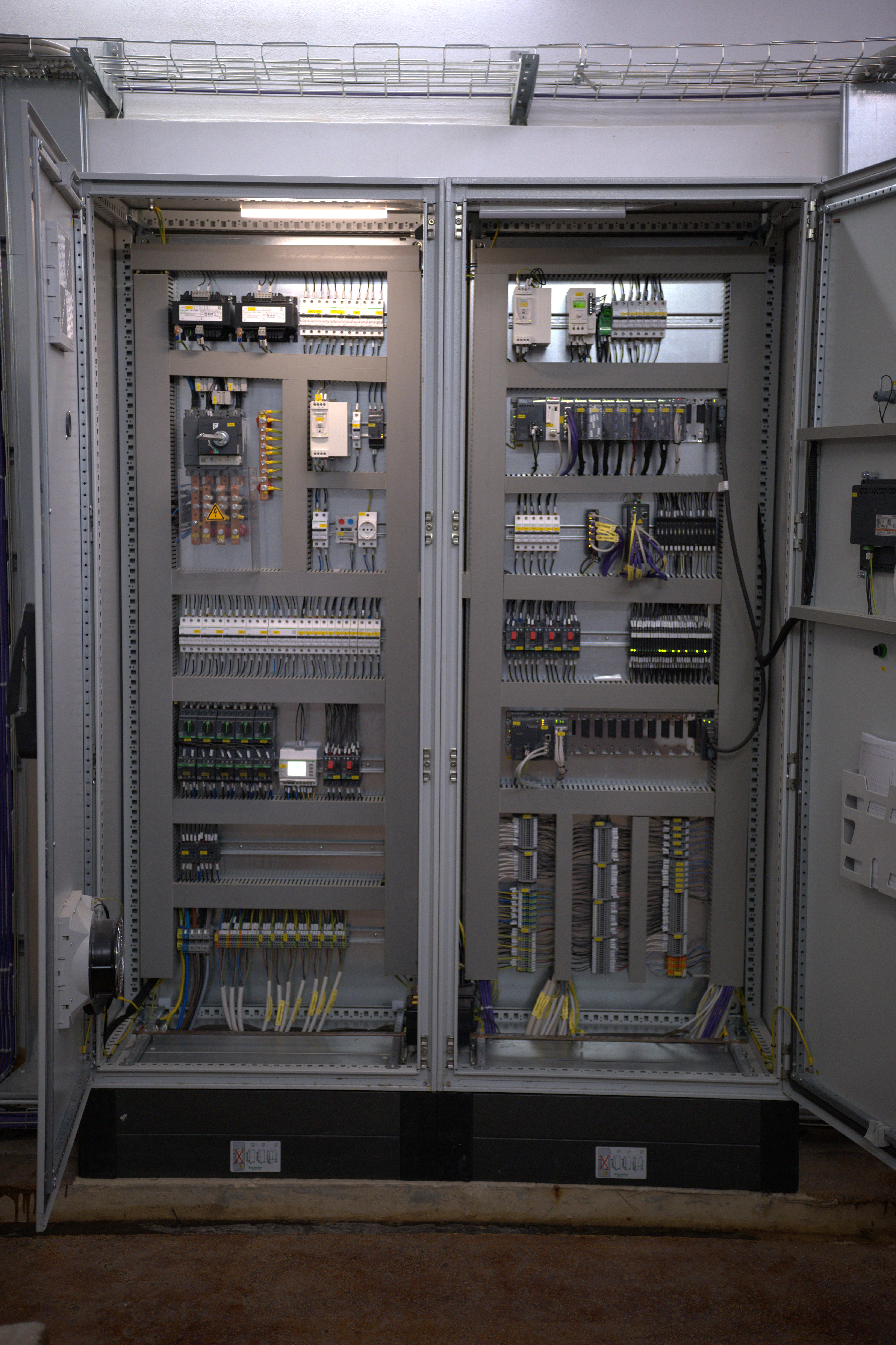 RAS and WAS electrical panel open view
